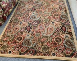 Paisley rug 79" x 59 1/2"
