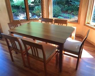 Room & Board Solid Cherry Table 38” x 60” With 6 Chairs