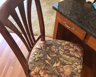 Custom Upholstered Wood Chair