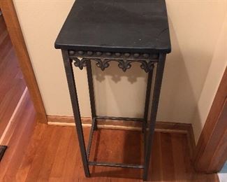 13” x 31” Slate Topped Plant Stand