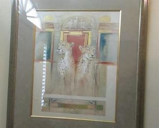 Leopard print framed