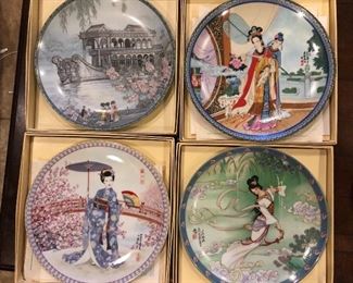 Vintages Imperial Jingdezhen Porcelain plates,                Z. Huimin- Beauties of the Red Mansion Yuan-Chun  collectible plate, 
