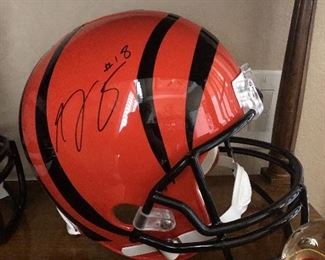 Cincinnati Bengals signed helmet AJ Green