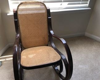 bent wood cane rocking chair