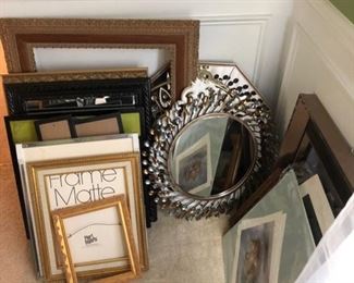 boxes of frames and matting