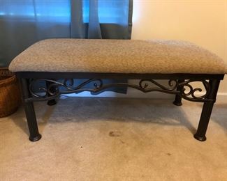 Great iron bench.  