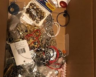 boxes of random jewelry and findings