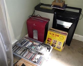 CDs and DVDs, Vinyl Albums, Paper Shredders