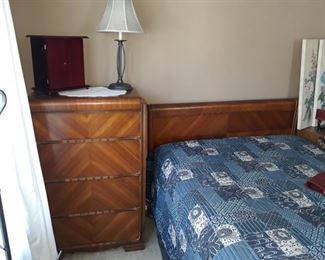 Art Deco Chest of Drawers and Bed