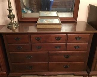 Double dresser with mirror