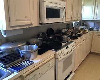 Numerous pots and pans