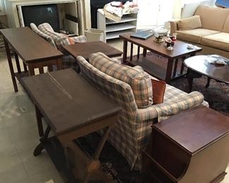 Assorted tables, chairs and sofa