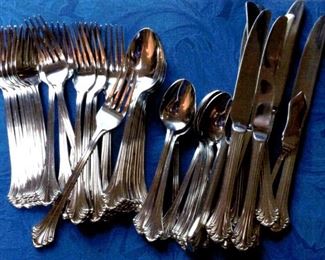 Set of stainless flatware