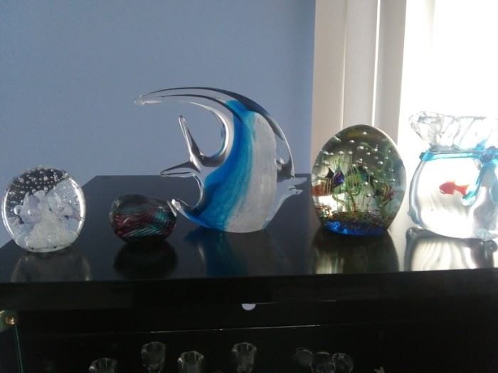Morano glass paperweights