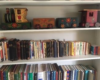 Decorated Wooden Train/Assorted Books