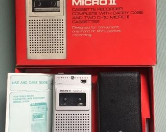 GE Micro II Cassette Recorder
