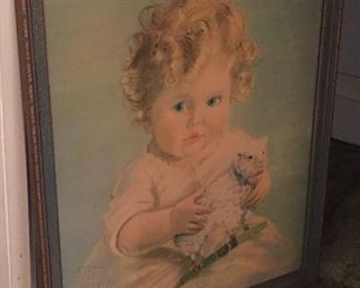 Child/Cat Themed Print