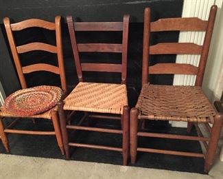 Ladderback Wicker Bottom Chairs
