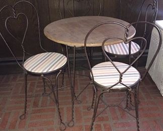 Metal Bistro Table and Chairs 