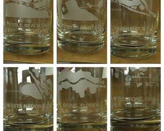 Famous Golf Holes Themed Glasses