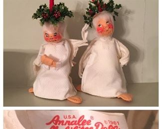 1961 Annalee Mobilitee Pair of Angels