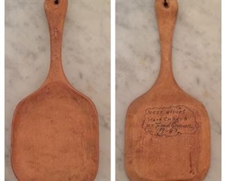 Signed Hand Carved Fred Craver Wooden Bowl with Handle