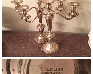 Sterling Weighted Candelabra