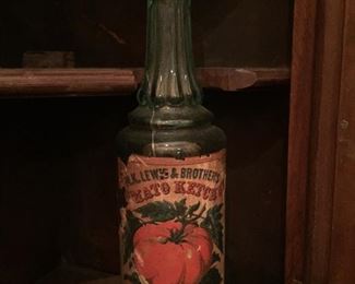 Early Paper Label Ketchup Bottle