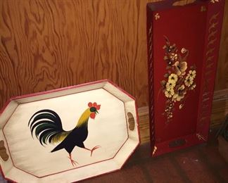 Toleware Trays (Rooster)