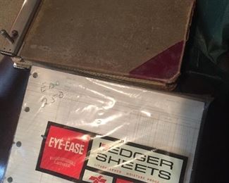 Vintage Ledger and Refill Sheets