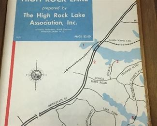 1970 Map of High Rock Lake