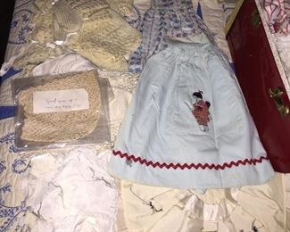 Vintage Baby Sweaters/Hats & Kids Aprons