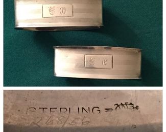 2 Sterling Napkin Rings