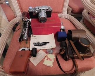 Working Leica IIIf Camera in Original Box with Paperwork and Accessories(Body and Lens Present/1950's Date)