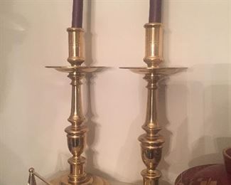 Large Virginia Metalcrafters Candlesticks 