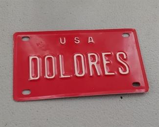 Delores Bicycle Plate