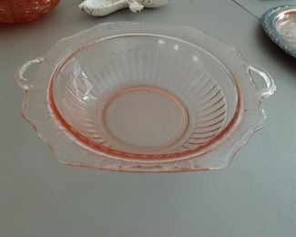Pink Depression Glass Bowl