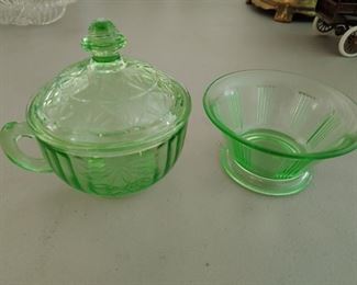 Green Depression Glass