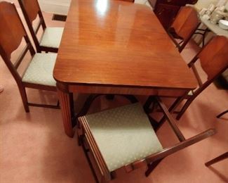 Antique Dining Room Table and Chairs