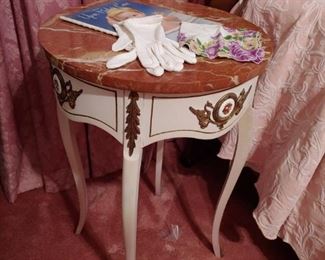 Marble Top Lamp Table