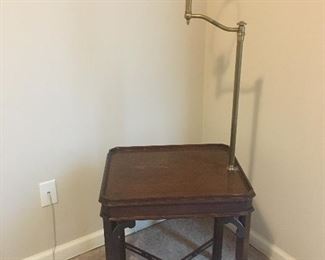 Vintage Side Table with Lamp