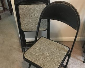 Black Metal Folding Chairs