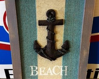 "Beach Blessings" Wood Framed Sign