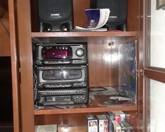 Basic stereo equipment, CDs and tapes