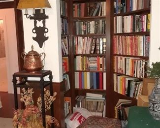 Interesting lamp and a few of the many books