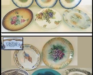 Collector Plates including a 1918 Advertising  Calendar Plate from Scandia Mercantile Company. 