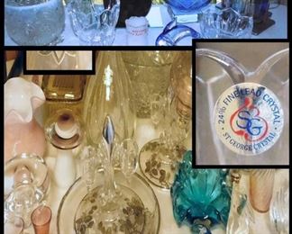  Glassware Including St. George Crystal.