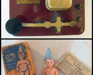Collectibles. Telegraph Key by Signal Electric Mfg. Co. - Menominee, Michigan.  "Little Squirt", a souvenir inspired by the famous "Mannekin" statue in Brussels, Belgium. 