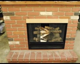 Portable Fiberglass Fireplace. 57" wide by 14" deep by 43.5" tall. 