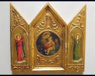  Tri -fold Wooden Icon.